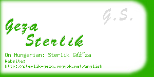 geza sterlik business card